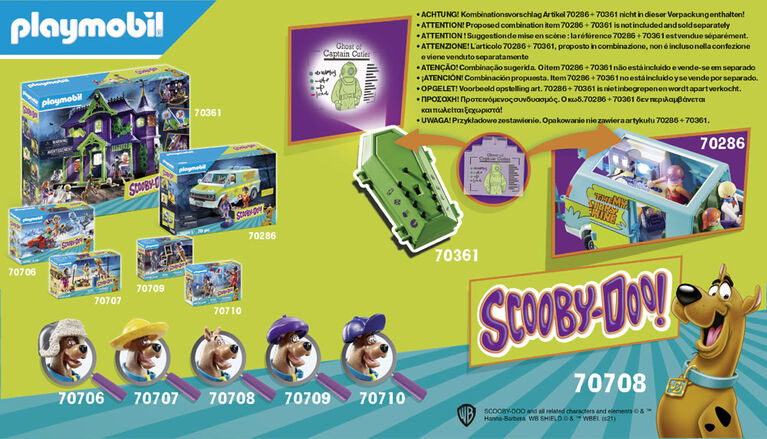 Playmobil - SCOOBY-DOO  avec fantôme du capitaine Cutler