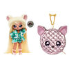 Na Na Na Surprise 2-in-1 Fashion Doll and Metallic Purse Glam Series - Victoria Grand, Blonde Doll in Green Dress and Dog Ear Hat with Chihuahua Purse