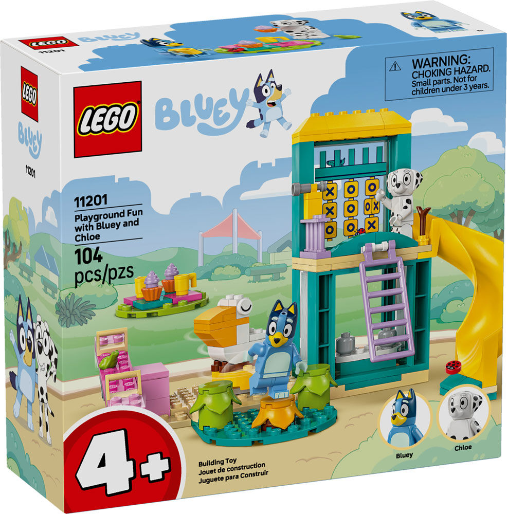 LEGO Bluey Playground Fun with Bluey and Chloe - Building Toy for Kids, Girls, and Boys 4+ - 11201