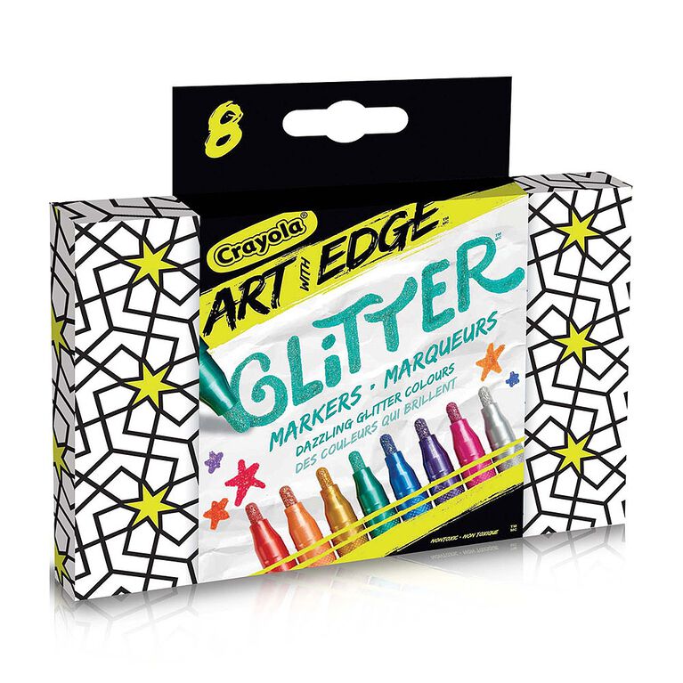Crayola Art With Edge 8ct Glitter Markers Toys R Us Canada