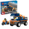 LEGO City Le transport de motos - Ensemble de construction de v&eacute;hicules jouets - Camion plateau - 2 Figurines - 60491