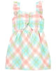 Carter's Plaid Flutter Dress Blue 4T