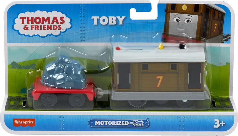 Thomas et ses amis Train jouet motorisé Locomotive Toby, wagon