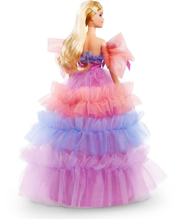 Poupée Barbie Voeux D'anniversaire, De 29,2 Cm (13 Po), Vêtue D'une Robe  Volantée, Avec Support Pour Poupée Et Certificat D'authenticité | Toys R Us  Canada