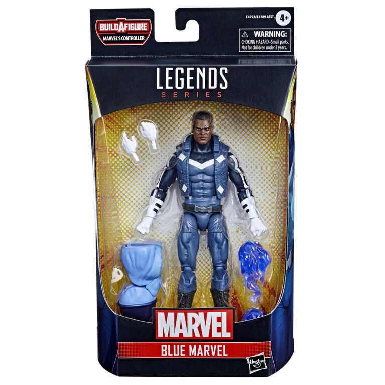 Marvel Legends Series Blue Marvel Ultimates Costume Action Figure 6-inch Collectible Toy, 4 Accessories, 1 Build-A-Figure Part