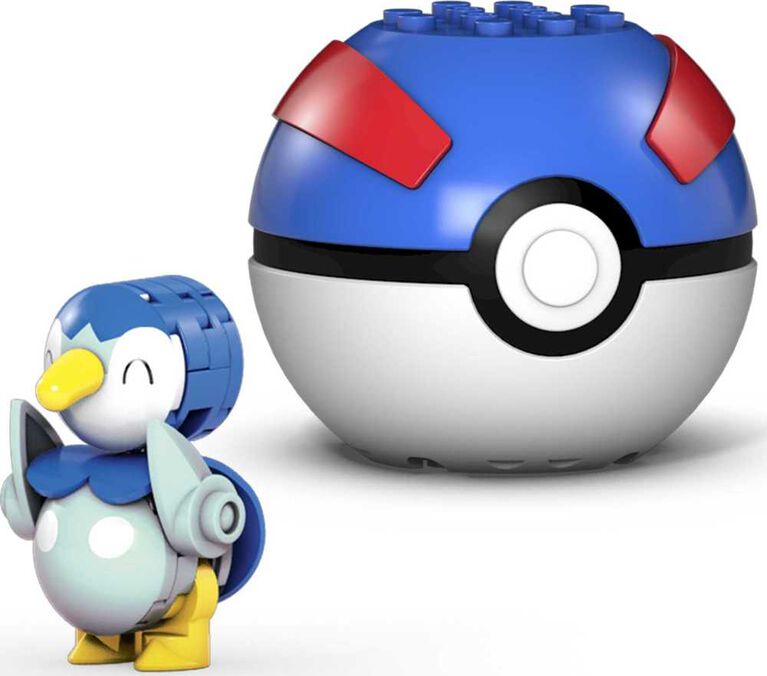 Mega Pokemon Piplup Construction Set with character figures (20 Pieces)