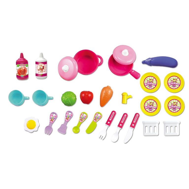 Ensemble de cuisine portatif pour enfants 2-en-1 par Toy Chef.