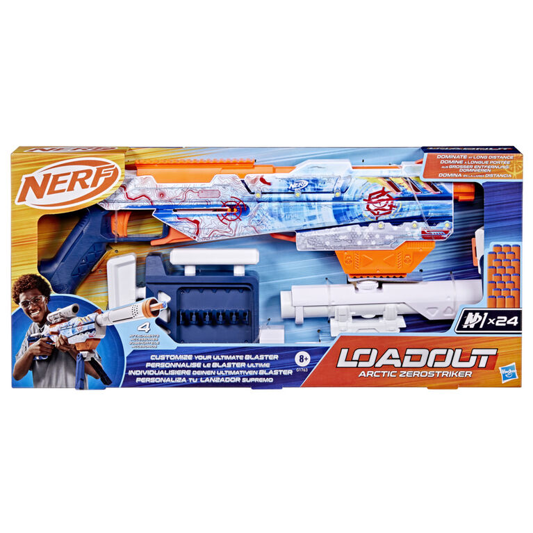 Nerf Loadout Arctic Zerostriker Blaster and N1 Darts - R Exclusive