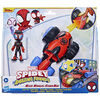 Marvel Spidey and His Amazing Friends Glow Tech Techno-Racer Vehicle, with Lights, Sounds