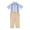 Little Gent Suspender Bowtie Set: Blue