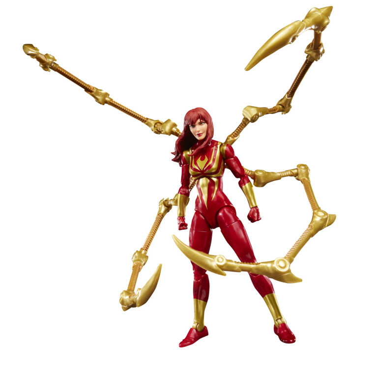 Marvel Legends Series Magic: The Gathering Mary Jane Watson (Iron Spider), Spider-Man Action Figure and Exclusive Foil Trading Card