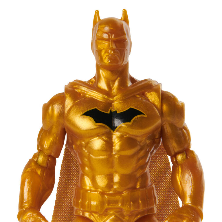 DC Comics, Metallic Rebirth Batman Action Figure, 2 Mystery Accessories, 4-inch