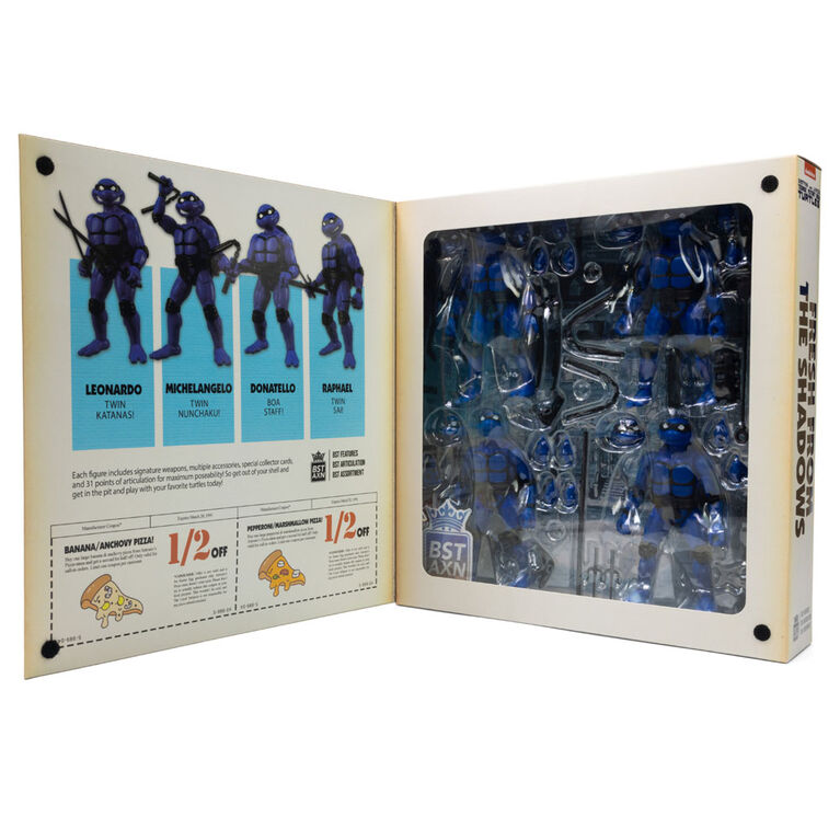 4 Pack 5" Midnight Turtles Action Figures - Teenage Mutant Ninja Turtles Limited Edition