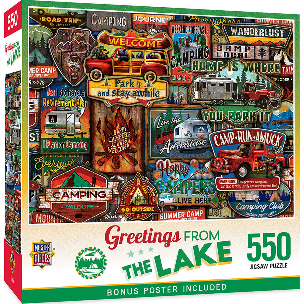 Masterpieces Puzzle Company Greetings From - The Lake 550 Piece Puzzle - English Edition