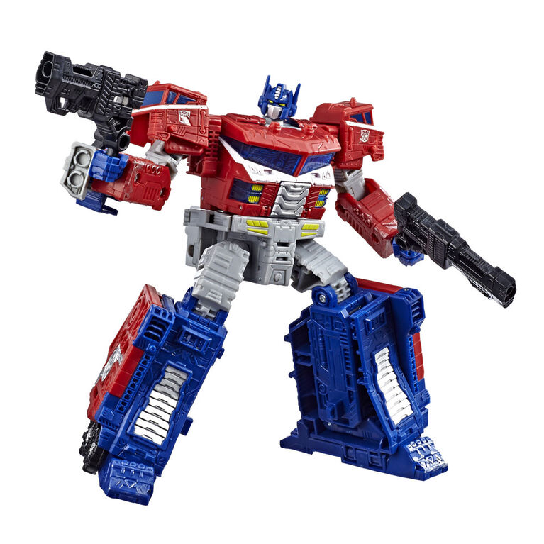 Transformers Generations War for Cybertron : Siege, figurine de classe leader Optimus Prime Amélioration galactique WFC-S40.