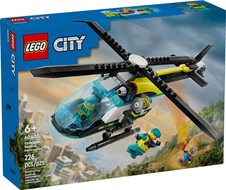 LEGO City L'hélicoptère de sauvetage d'urgence Ensemble de construction 60405