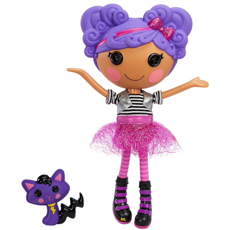 Lalaloopsy Doll - Storm E. Sky with Pet Cool Cat, 13" rocker musician purple doll