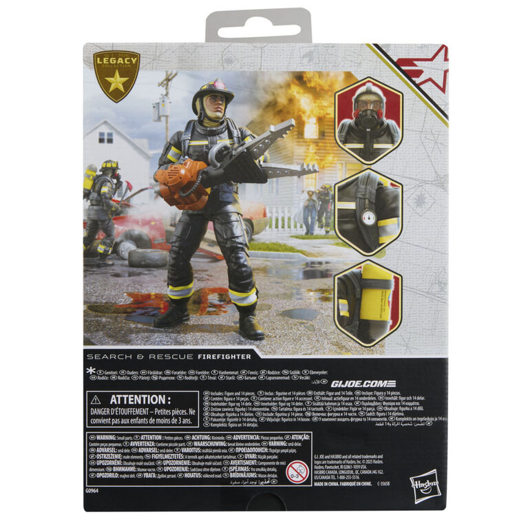G.I. Joe Classified Series Legacy Collection - Search & Rescue Firefighter, 6 Inch Action Figure