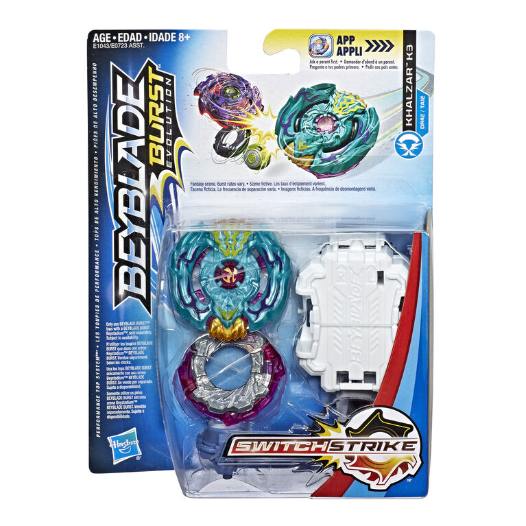 Beyblade Burst Evolution SwitchStrike - Kit de départ SwitchStrike Khalzar K3.