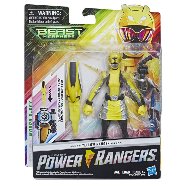Power Rangers Beast Morphers - Figurine jouet de 15 cm Ranger jaune