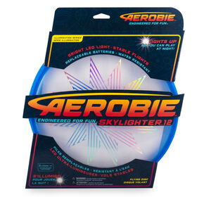 Aerobie Skylighter Disc - 12 Inch LED Light Up Flying Disc - Blue
