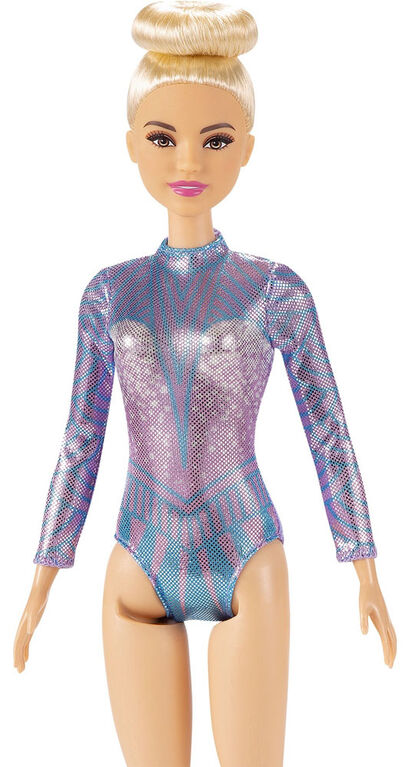 Barbie - Poupée Gymnaste rythmique blonde, 30,40 cm, justaucorps