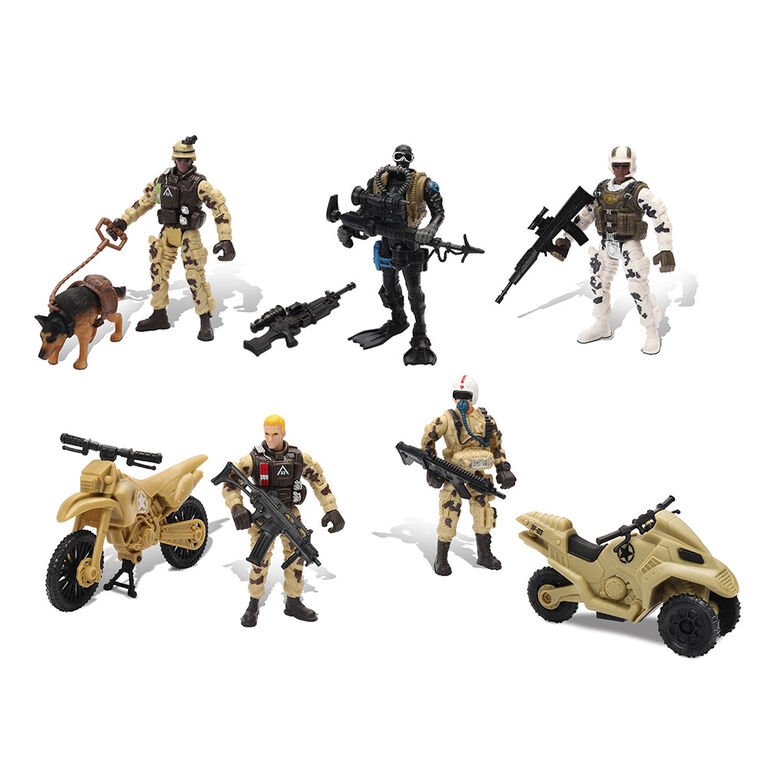 Force Militaire Ensemble de Figurines d'Équipe de Patrouille