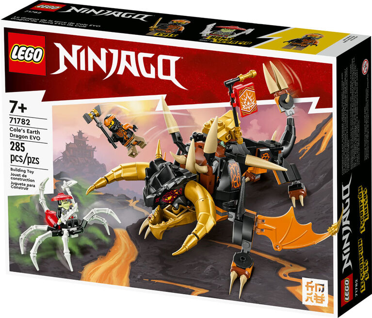 LEGO NINJAGO Le dragon de la terre de Cole EVO 71782 Ensemble de jeu de construction (285 pièces)