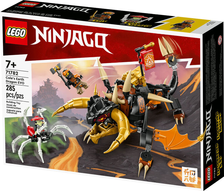 LEGO NINJAGO Cole's Earth Dragon EVO 71782 Building Toy Set (285 Pieces)