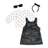 Baby Mode 3 Piece  Jumper Set: Black Floral 12M
