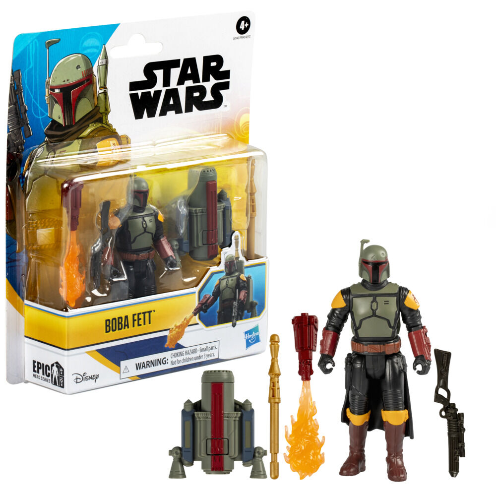 Star Wars Epic Hero Series Boba Fett 4" Action Figure & Gear