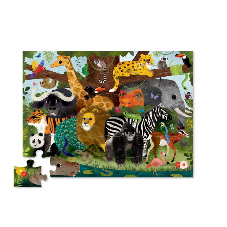 Jungle Friends Shaped 36Piece Puzzle