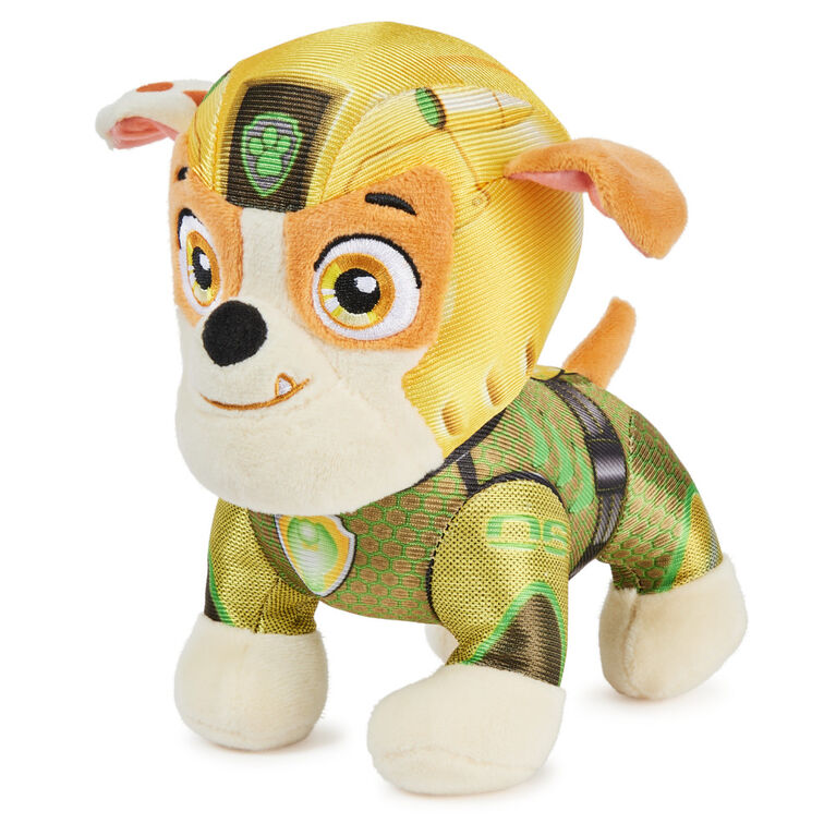 PAW Patrol, Aqua Pups Rubble, Stuffed Animal Plush Toy, 8-inch