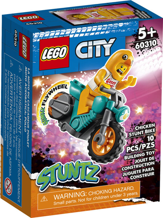 LEGO City Stuntz La moto du cascadeur poulet 60310 (10 pièces)