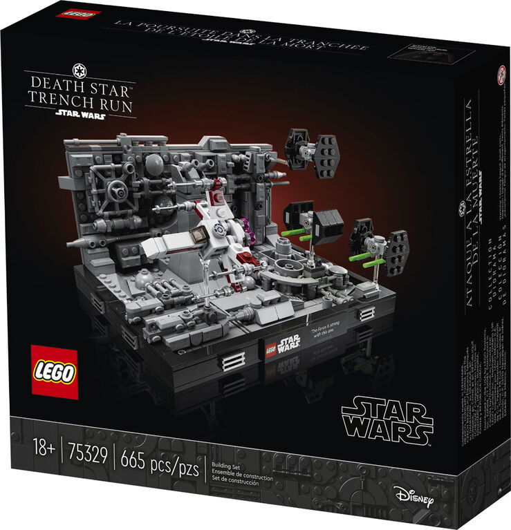 LEGO Star Wars Diorama de la poursuite dans la tranchée de l'Étoile de la Mort 75329 ; Ensemble de construction (665 pièces)