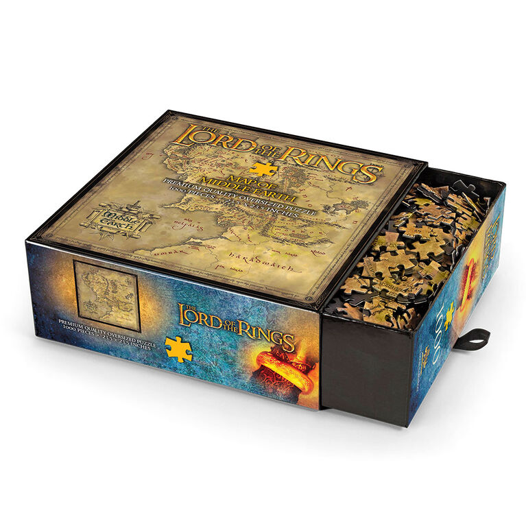 The Noble Collection The Lord of the Rings Map of Middle-earth casse-tête de 1000 pièces - Édition anglaise
