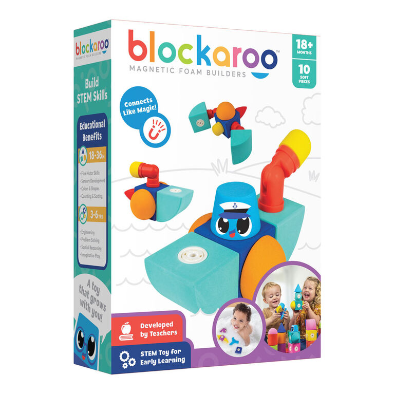 Blockaroo Magnetic Foam Blocks - Tugboat - English Edition