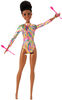 Barbie Rhythmic Gymnast Brunette Doll (12-in/30.40-cm), Leotard & Accessories