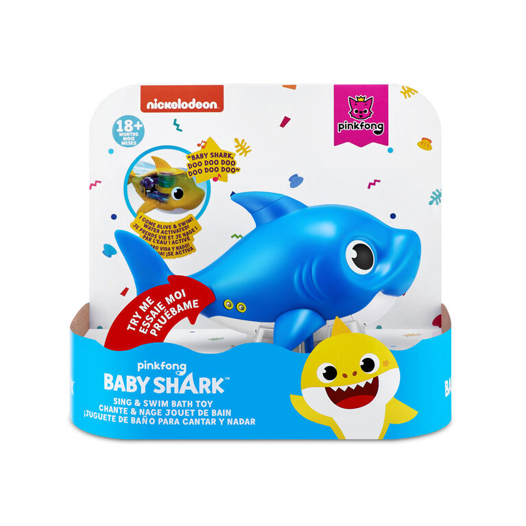 Robo Alive Junior Baby Shark Battery-Powered Sing and Swim Bath Toy by ZURU