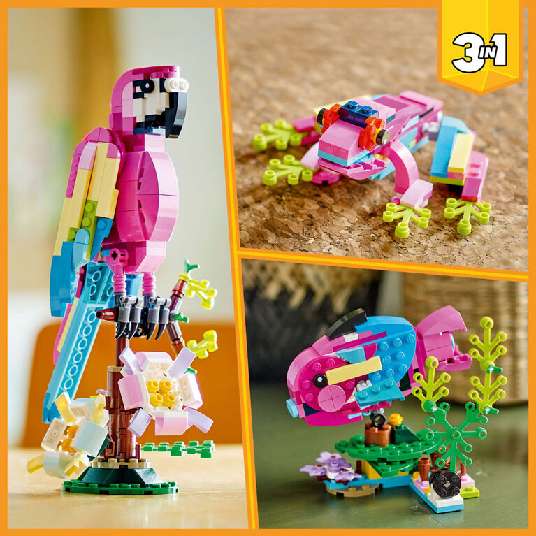 LEGO Creator Le perroquet exotique rose 31144 (253 pièces) Ensemble de jeu  de construction