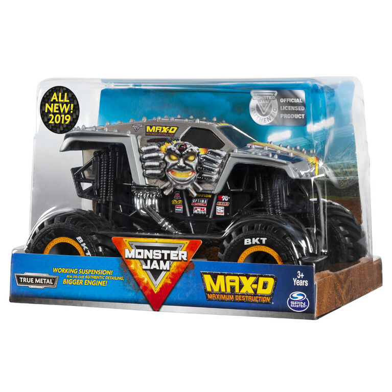 Monster Jam, Official Max D Monster Truck, Die-Cast Vehicle, 1:24 Scale