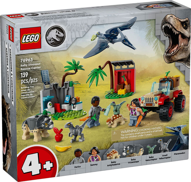 LEGO Jurassic World Baby Dinosaur Rescue Center and Toy Car 76963