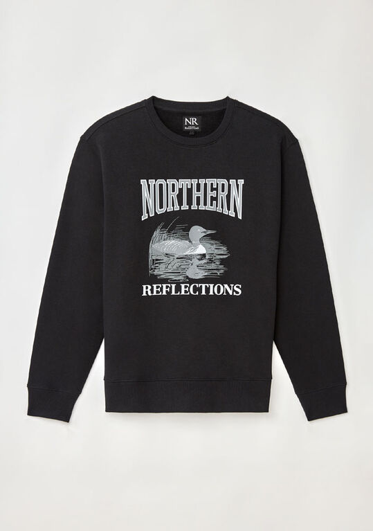 Northern Reflections Crewneck Héritage avec Huard pour Adultes, Noir