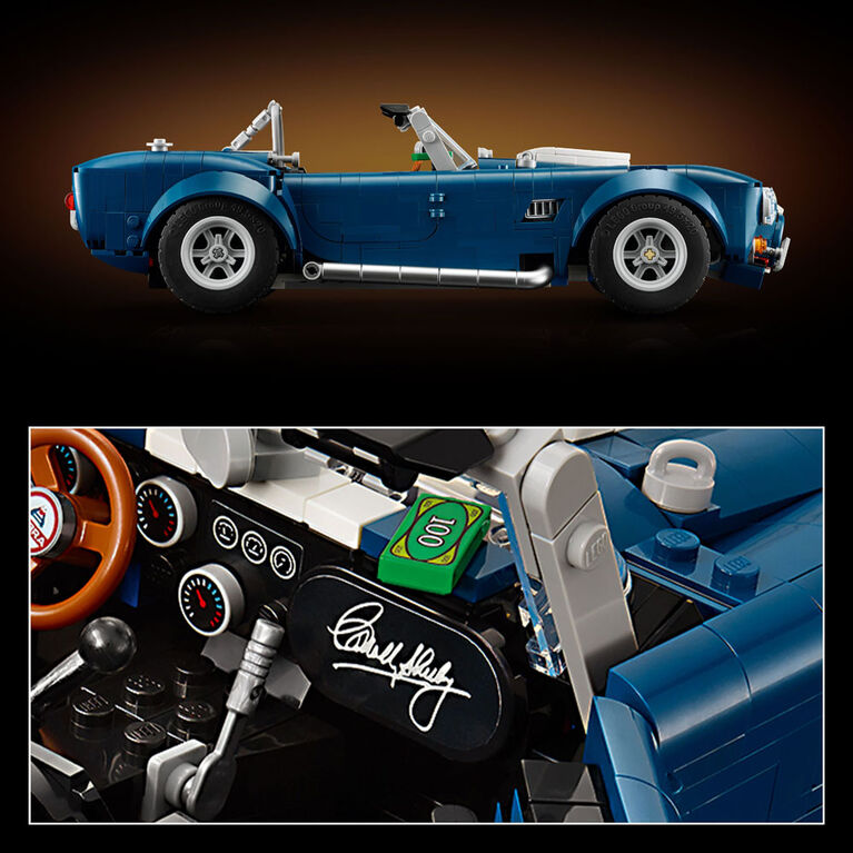 LEGO Icons Shelby Cobra 427 S/C, Objet D&eacute;coratif pour la Maison ou le Bureau, Ensemble de Mod&egrave;le de Voiture pour Adultes 10357