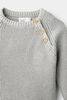 RISE Little Earthling Waffle Pullover Sweater Grey