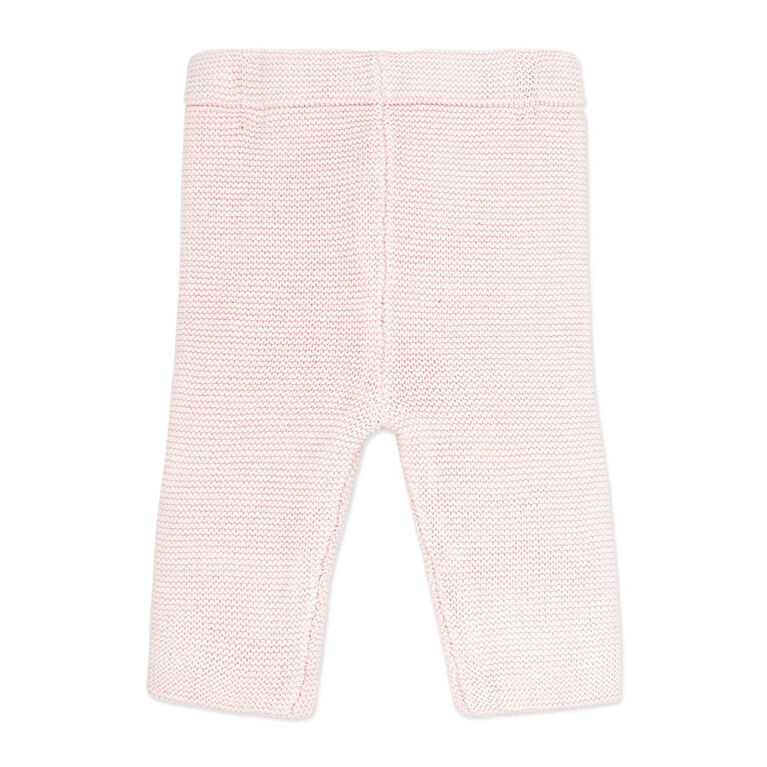 Baby Mode 2 Piece Hooded Knit Set: Pink 3-6M