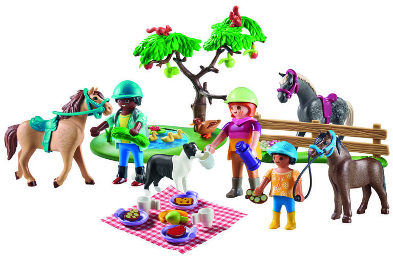 Playmobil - Cavaliers, chevaux et pique-nique