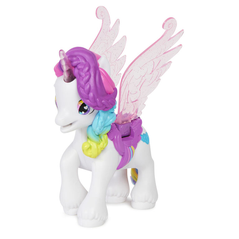 Hatchimals CollEGGtibles, Interactive Hatchicorn Unicorn Toy with Flapping Wings, over 60 Lights and Sounds, 2 Exclusive Babies