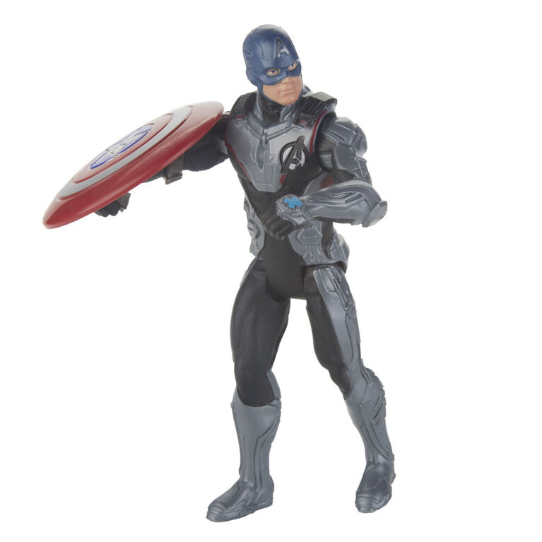 Marvel Avengers : Phase finale - Figurine Captain America de 15 cm avec costume d'équipe.