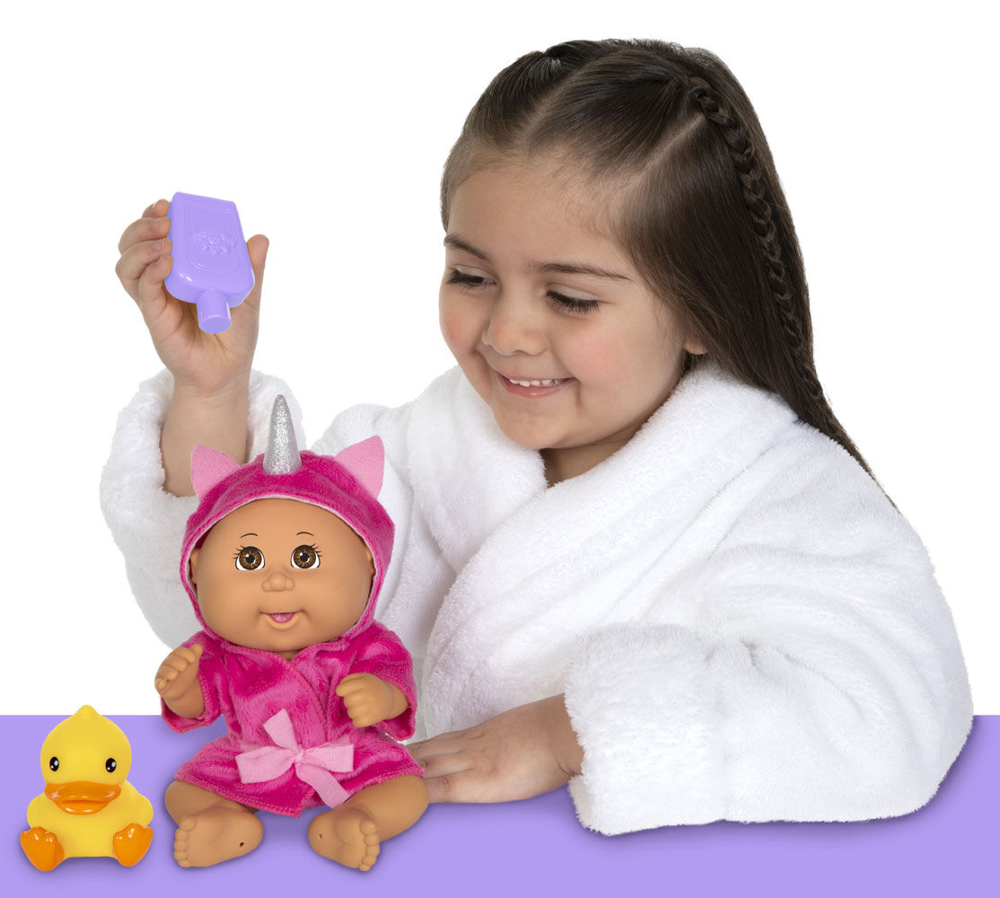 Cabbage Patch Kids 9 Bubble N Bath Doll Unicorn Robe Baby